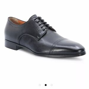 Santoni Leather Lace-up Brogues Black Size 10.5